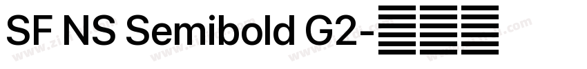 SF NS Semibold G2字体转换